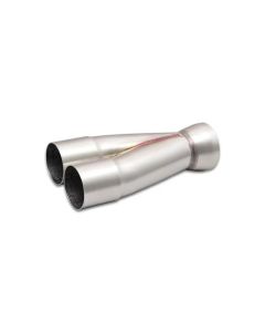 Vibrant 2-1 SS Merge Collectors (2in Inlet Slipover ID 2-1/2in Outlet OD) - Sold Individually - 10355