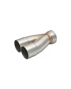 Vibrant 2-1 SS Merge Collectors (2-1/2in Inlet Slipover ID 3in Outlet OD) - Sold Individually - 10358
