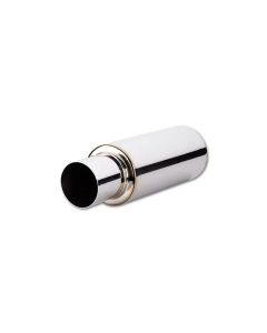 Vibrant TPV Round Muffler (23in Long) with 4in Round Tip Straight Cut - 4in inlet I.D. - 1091