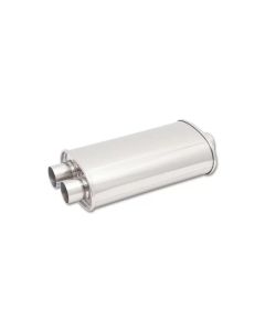 Vibrant StreetPower Oval Muff 5in x 9in x 15in long body 3in in I.D. x dual 2.5in out Center-Dual - 1111