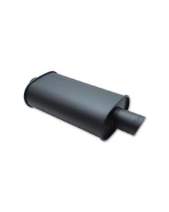 Vibrant StreetPower FLAT BLACK Oval Muffler with Single 3in Outlet - 2.25in inlet I.D. - 1145