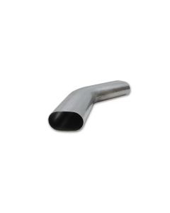 Vibrant 3in Oval (Nominal Size) T304 SS 45 deg Mandrel Bend 6in x 6in leg lengths - 13189