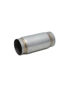 Vibrant SS Race Muffler 4in inlet/outlet x 5in long - 17975