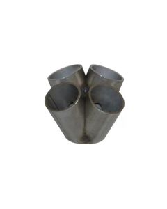 Vibrant 4 into 1 SS Turbo Mani Collector for T3 T3/T4 in Flange 48mm Pipe OD 3in tall 72mmx48mm out - 2451