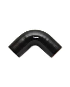 Vibrant 4 Ply Reinforced Silicone Elbow Connector - 4.5in I.D. - 90 deg. Elbow (BLACK) - 2748
