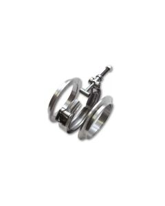 Vibrant T304 SS V-Band Flange Assembly for 1.5in O.D. Tubing incl 2 V-Band flanges & 1 V-Band Clamp - 1486