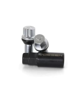 Vossen Lug Bolt - 14x1.5 - 30mm - 17mm Hex - Cone Seat - Silver (Set of 20) - LUG-B1450-30-CH
