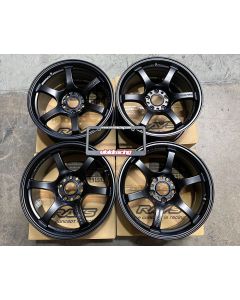 GramLights 57DR Wheel Set of 4 Mitsubishi EVO 17x9 5x114.3 38mm Semigloss Black- GRAM-VR-151104383