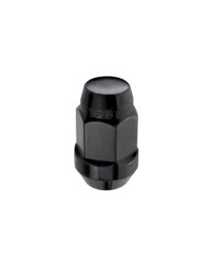 McGard Hex Lug Nut (Cone Seat Bulge Style) M12X1.5 / 3/4 Hex / 1.45in. Length (Box of 144) - Black - 69415