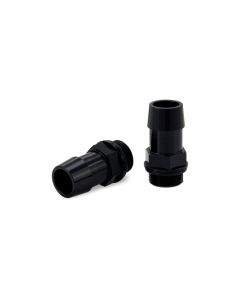 Mishimoto 2pcs. M20x1.5 3/4in Aluminum Catch Can Fitting - Black - MMFT-M20-34BK