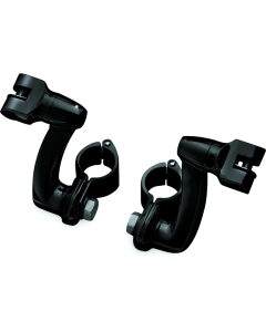 Kuryakyn Longhorn Offset Peg Mounts With 1-1/4inch Clamp Black - 7571