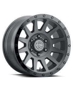 ICON Compression 18x9 5x150 25mm Offset 6in BS 110.1mm Bore Double Black Wheel - 2018905560DB