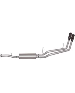 Gibson 07-12 Chevrolet Avalanche LS 5.3L 2.25in Cat-Back Dual Sport Exhaust - Aluminized - 5574