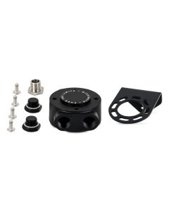 Mishimoto M22 x 1.5 - Remote Oil Filter Mount - Black - MMOC-RFH-M22BK