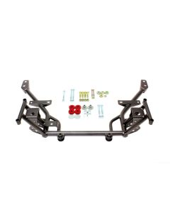 BMR 05-14 S197 Mustang K-Member w/ 1/2in Lowered Motor Mount and STD. Rack Mounts - Black Hammertone - KM020H