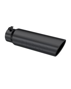 MBRP Black Coated 5" O.D. Angled Rolled End, 4" Inlet 18" Length Exhaust Tip - T5124BLK