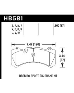 Hawk 17-18 Volvo S60 2.0L Polestar Front ER-1 Brake Pads - HB581D.660