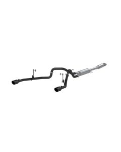 MBRP Black Coated Aluminized Steel 3" Catback 2.5" Dual Split Rear Exhaust System Ford F-150 2021-20 - S5215BLK