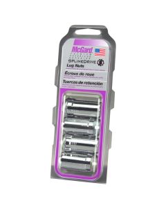 McGard SplineDrive Lug Nut (Cone Seat) M14X1.5 / 1.935in. Length (4-Pack) - Chrome (Req. Tool) - 65310
