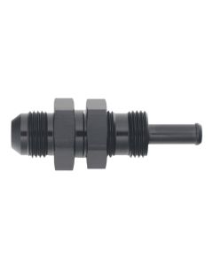 DeatschWerks 8AN Male Flare to Straight 5/16in Single Hose Barb - Anodized Matte Black - 6-02-0743-B