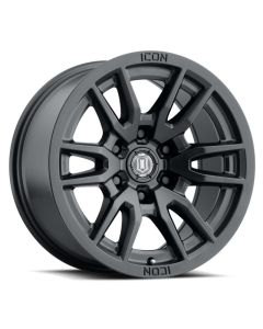 ICON Vector 6 17x8.5 6x5.5 25mm Offset 5.75in BS 95.1mm Bore Satin Black Wheel - 2417859057SB