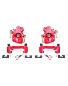 Power Stop 94-01 Acura Integra Rear Red Calipers w/Brackets - Pair - POWE-S1556