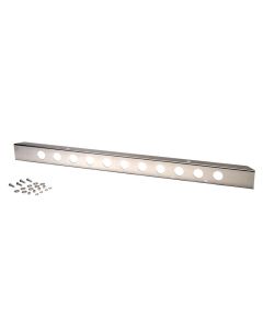 Kentrol 45-86 Jeep CJ 54 Inch Front Bumper with holes - Polished Silver - 30429