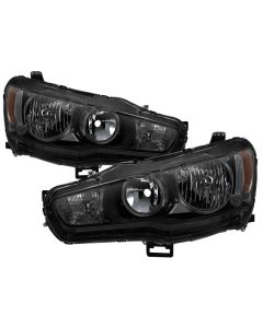 xTune Mitsubishi Lancer 08-15 OE Style Headlights - Black Smoke HD-JH-ML08-AM-BSM - 9937552