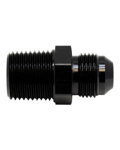 DeatschWerks 8AN Male Flare to 1/2in Male NPT Adapter - Anodized Matte Black - 6-02-0906-B