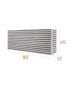 Mishimoto Universal Air-to-Air Intercooler Core - 20.5in / 6.25in / 2.5in - MMUIC-15