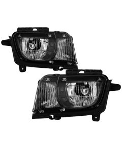 xTune 10-13 Chevrolet Camaro OEM Style Halogen Headlights - Black (HD-JH-CCAM10-OE-BK) - 9042461