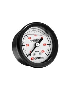 Grams Performance Universal 0-120 PSI Fuel Pressure Gauge - White Face - G2-99-1200W