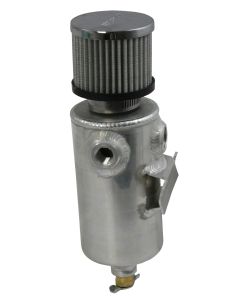 Moroso Breather Tank/Catch Can - 3/8in NPT Female & 1/2in NPT Female Fitting - Roll Bar Mount - Alum - 85464