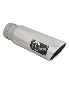 aFe Diesel Exhaust Tip Bolt On Polished 4in Inlex x 5in Outlet x 15in - 49T40501-P15