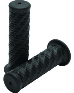 Bikers Choice 1 Inch Black Spiral Grip - 485803