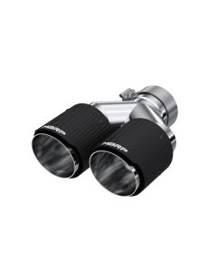 MBRP 3" ID Dual 4" OD OUT Staggered Left 9.87" | Right 9.37" Length Dual Wall Carbon Fiber Exhaust T - T5182CF
