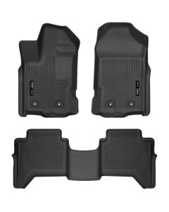 Husky Liners 2019+ Ford Ranger SuperCrew Cab Weatherbeater Black Front & 2nd Seat Floor Liners - 94101