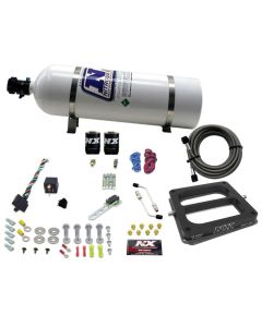 Nitrous Express Dom/Gasoline Nitrous Kit (100-500HP) w/15lb Bottle - 50070-15