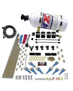 Nitrous Express Pro-Shk/Gas 4 Solenoids Nitrous Kit (200-600HP) w/10lb Bottle - 92006-10