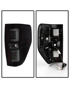 Spyder 09-14 Ford F150 V2 Light Bar LED Tail Lights - Blk Smoke (ALT-YD-FF15009V2-LBLED-BSM) - 5084217