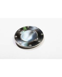 Rugged Ridge 97-06 Jeep Wrangler TJ Stainless Steel Non-Locking Gas Cap Door - 11134.01
