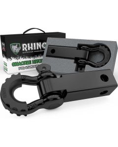Rhino USA Shackle Hitch Receiver W/ D-Ring (Black) - RSHCK-HTCH