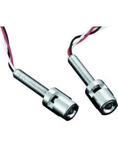 Kuryakyn LED License Plate Light With Red Accent Light Universal Chrome - 9398