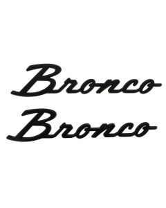 Ford Racing 2021+ Bronco Classic Script Fender Badges - Matte Black (Pair) - M-1447-BSMB