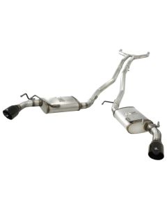 aFe MACHForce XP Exhaust 2.5in Stainless Steel CB/10-13 Chevy Camaro V6-3.6L (td) (gloss blk tip) - 49-44042-B