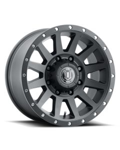 Icon Alloys Compression HD Sat Black Wheel - 18x9/8x180/12mm/5.5in BS - 2018908955SB
