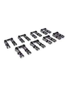 COMP Cams Hydraulic Roller Lifters for Small Block Chevy 283-400 1955-1986, Steel Body, Black Finish, 1.625" Diameter - 838-16