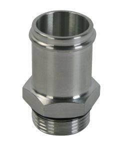 Moroso Electric Water Pump Hose Adapter -16An to 1-1/4in Hose - Raw Aluminum - 63521