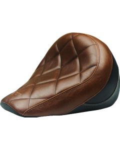 Mustang 18-21 Indian Scout Bobber Standard Touring Solo Seat Diamond Stitch - Brown - 76843