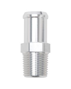Edelbrock Hose End Straight 1/2In NPT to 3/4In Barb Clear Anodize - 8184